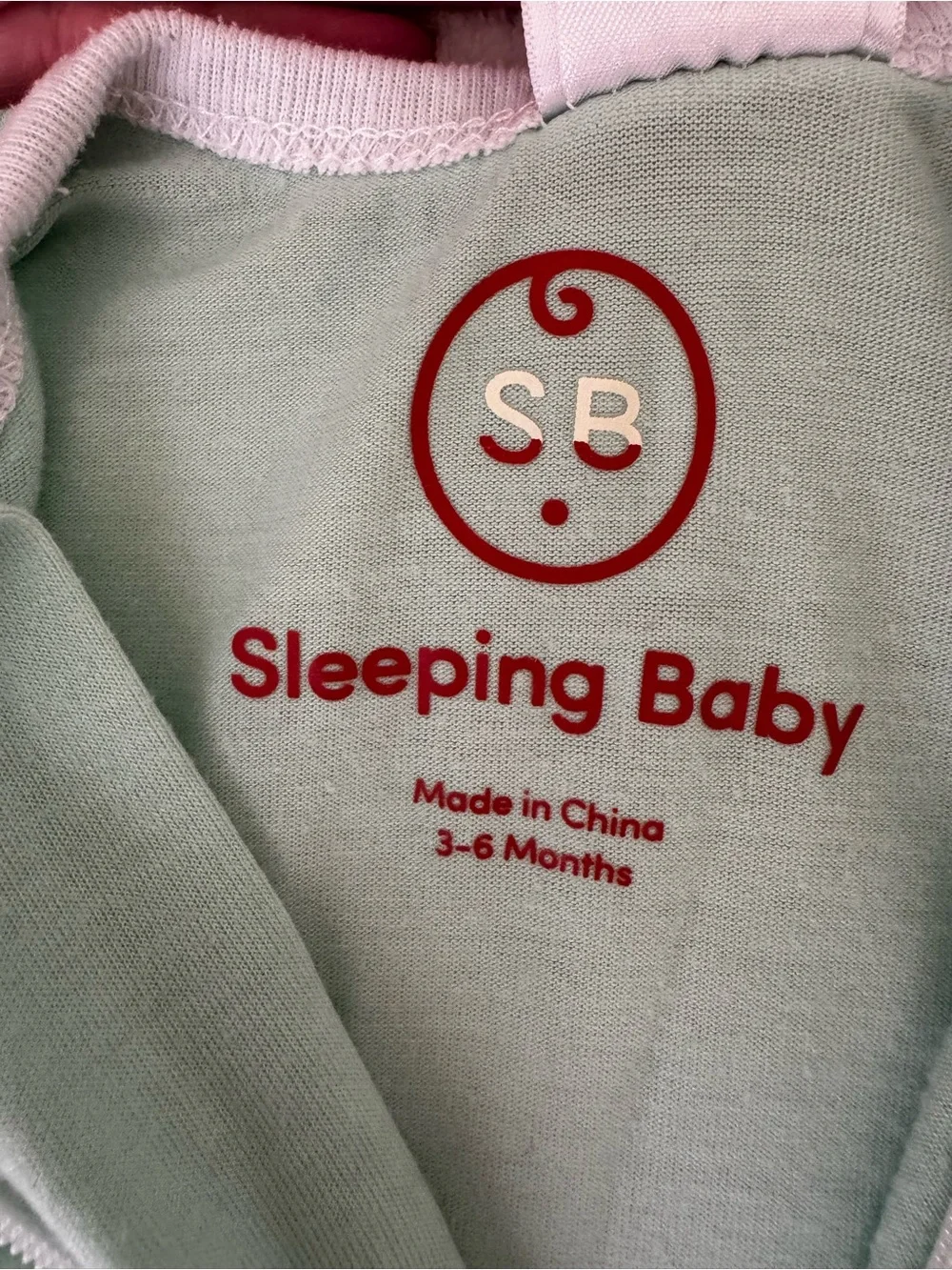 Sleeping Baby zippered sleep sack 3-6 months